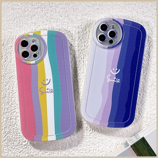 FOR SAMSUNG A54 A34 A24 A14 A10 A20 A30 A30S A50 A50S A01 CORE A7 2018 J7 J2 PRIME Rainbow Oval Soft Case