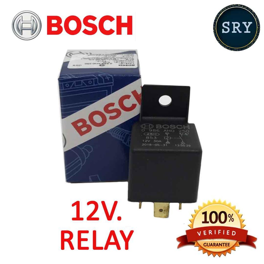 รีเลย์ Bosch Relay 0986AH0250 12V 5 ขา สำหรับรถยนต์ทุกรุ่น