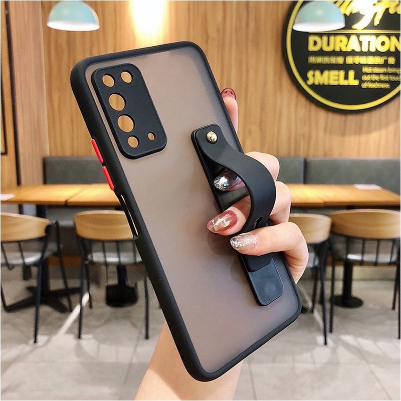 VIVO V23e 4G V23 5G Matte กันชนซิลิโคนกันกระแทกสําหรับ VIVO Y76 Y76S V21 V21e สายรัดข้อมือเคสโทรศัพท