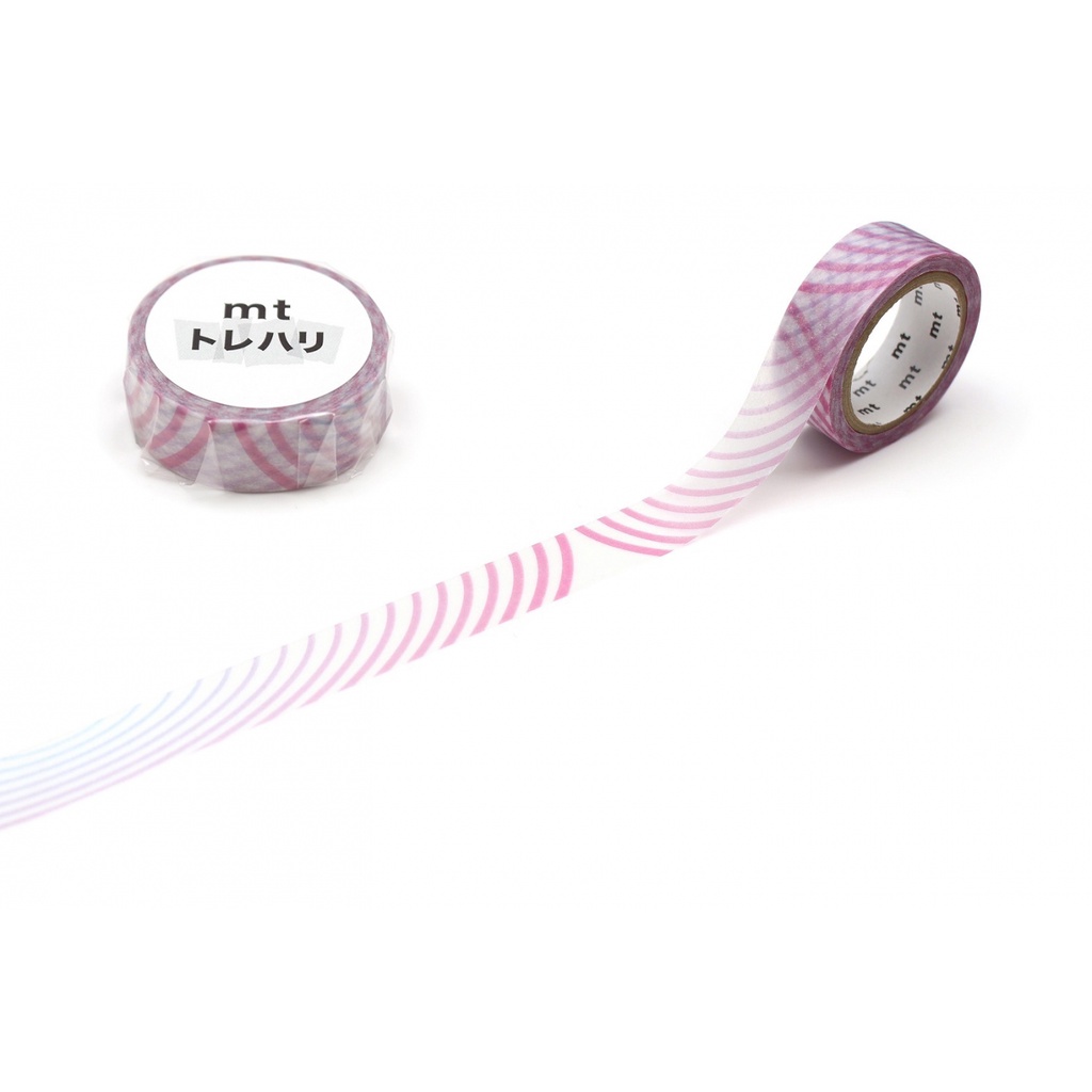 mt fab tracing paper tape wave pattern moire (MTTRHA09) / เทปตกแต่งวาชิ รุ่น tracing paper ลาย wave 