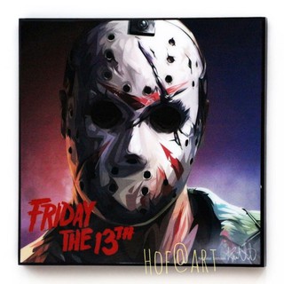 Jason Voorhees เจสัน วอร์ฮีส์ Friday the 13th ศุกร์ 13 ภาพยนตร์สยองขวัญ รูปภาพ​ติด​ผนัง​ pop art กรอบรูป​​ ของขวัญ​​