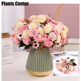Plants Center P012 ช่อดอกไม้วินเทจ มินิ FLOWER ไฮเดรนเยีย ดอกไม้ประดิษฐ์ เสมือนจริง ตกแต่งบ้าน