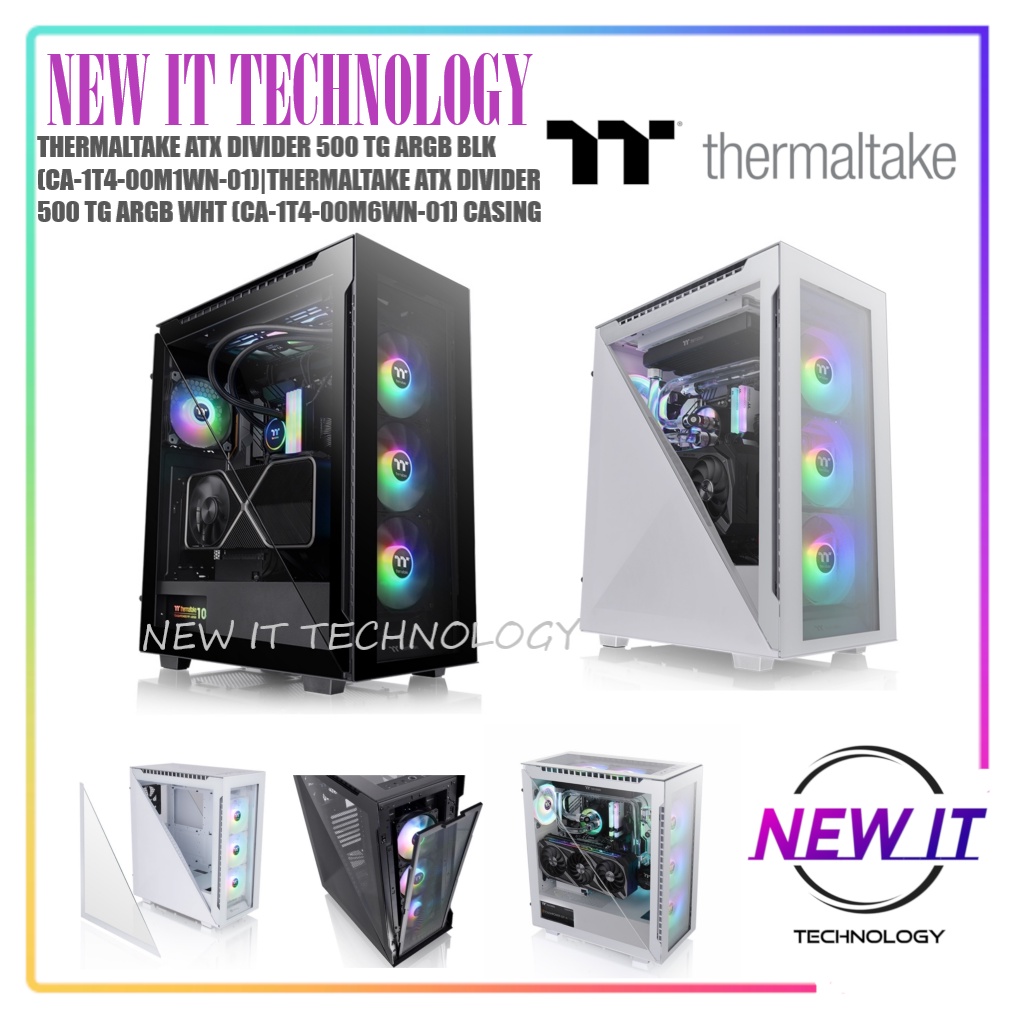 THERMALTAKE ATX DIVIDER 500 TG ARGB BLK (CA-1T4-00M1WN-01)|DIVIDER 500 TG ARGB WHT (CA-1T4-00M6WN-01