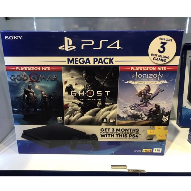 (สินค้าใหม่) PS4 Slim 1TB MEGA PACK  เครื่องเกมส์ PS4 ประกันศูนย์ SONY Thai