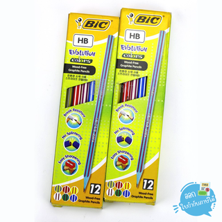 ดินสอดำ Bic Evolution เกรด HB (12แท่ง/กล่อง)