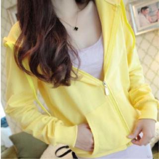 【felicelife】เสื้อฮู้ดแขนยาว มีซิป สไตล์เกาหลี แฟชั่นสตรี