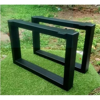 ขาโต๊ะเหล็กสำเร็จรูป Coffee Table Legs ทรงสี่เหลี่ยม ก60xส40cm (3x1.5นิ้ว) สีดำด้าน ทำจากเหล็กกัลวาไนท์ แข็งแรง ทนทาน