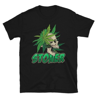 ขายดี!ขายดี เสื้อยืดลําลอง แขนสั้น พิมพ์ลายหัวกะโหลก Stoner Skull 420 EIfodh50OLggob93S-5XL