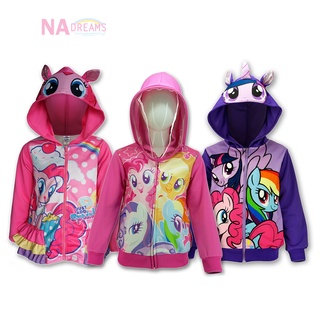 My Little Pony เสื้อแจ็คเก็ต เสื้อแขนยาวมีหมวก Jacket ลายการ์ตูนโพนี่ My little pony เสื้อกันหนาว