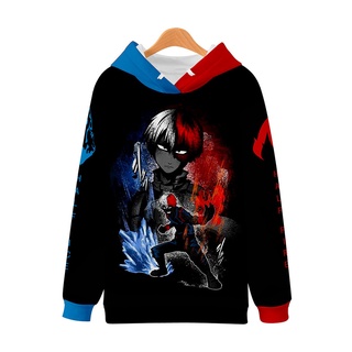 เสื้อกันหนาว เสื้อฮู้ดดี้ พิมพ์ลาย My Hero Academia S5 Todoroki Shoto 3D สําหรับผู้ใหญ่