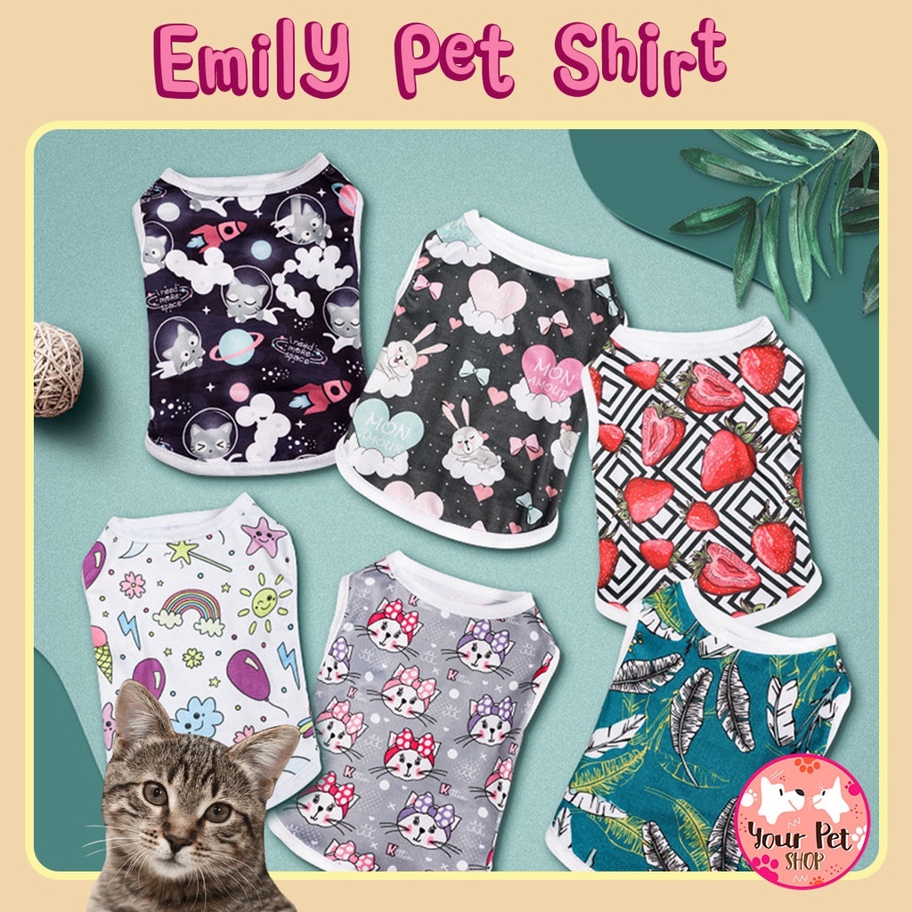 เสื้อสัตว์เลี้ยง เสื้อหมา ชุดแมว ชุดสัตว์เลี้ยงแฟชั่น Emily Pet Shirt สก็อตติช โฟลด์