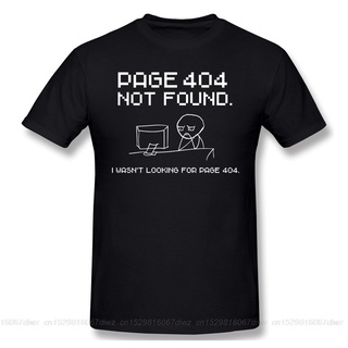 ใหม่ เสื้อยืด ผ้าฝ้าย 100% พิมพ์ลาย internet Memes 404 สําหรับผู้ชายS-5XL