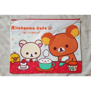 ซองผ้าใส่เอกสาร เครื่องเขียน ขนาด A4 ลาย Rilakkuma