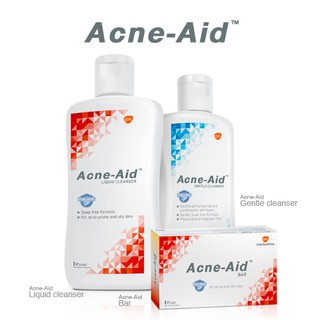 Acne-Aid Cleanser โฟมล้างหน้ารักษาสิว สิวอักเสบ ผิวแพ้ง่าย หน้ามัน สิวที่หลัง/หน้าอก (100ml)