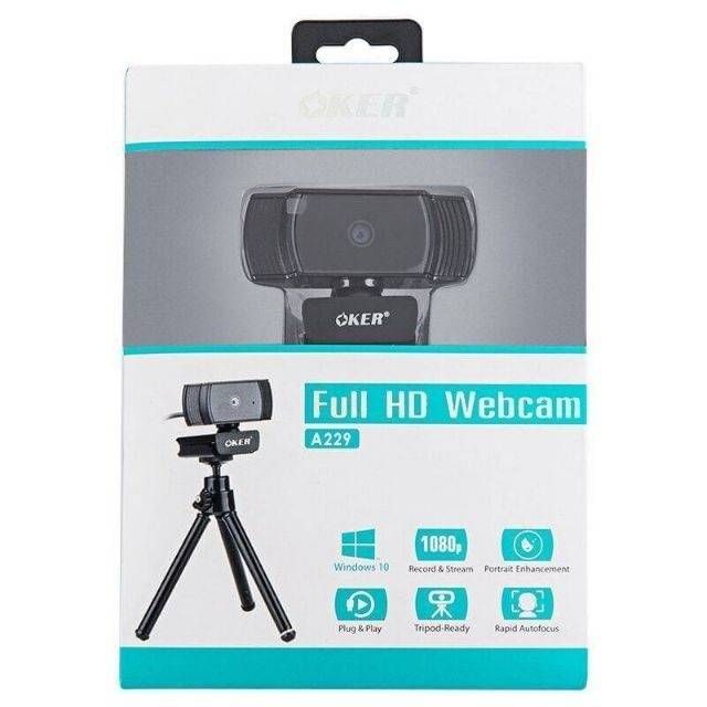 กล้องเวปแคม Webcam OKER รุ่น A-229 FULL-HD ของแท้100% (พร้อมส่ง)