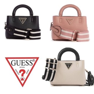 Guess Aretha Mini Satchel กระเป๋าขนาดกระทัดรัด วัสดุทำจากหนัง PU สังเคราะห์