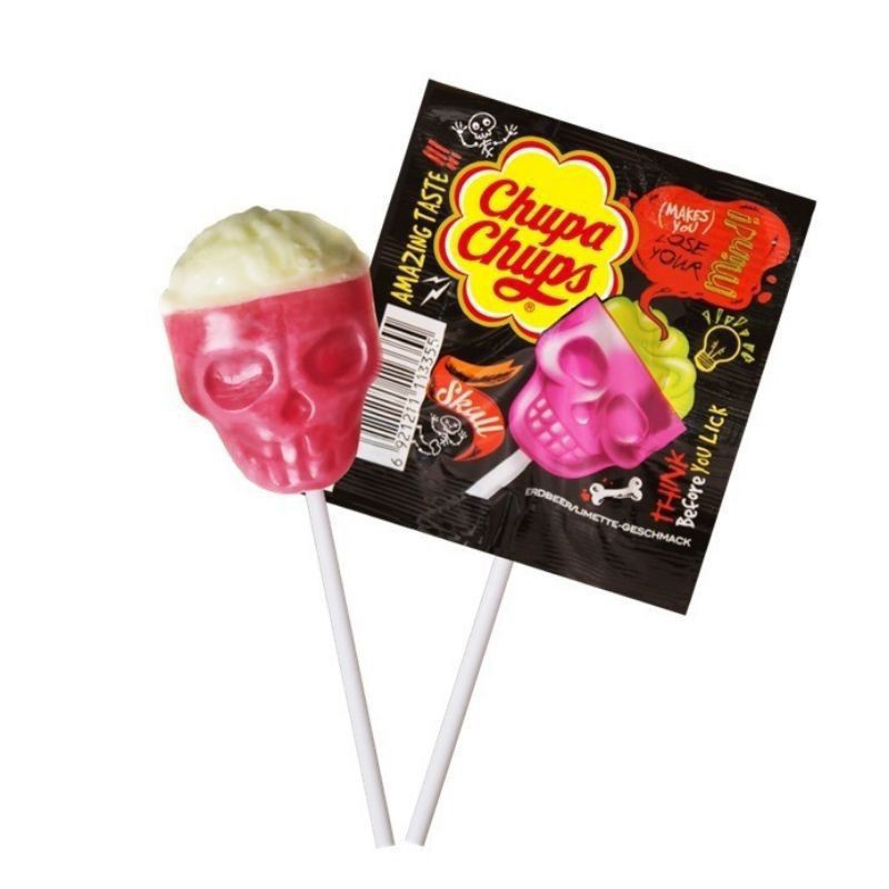 ลูกอมหัวกะโหลก 5อัน 🍭  Chupa Chups Skull Lollipops