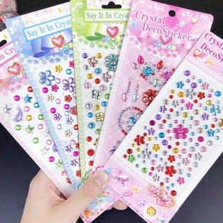 สติกเกอร์เพชร คริสตัล หลากสี สําหรับติดตกแต่งสิ่งของ