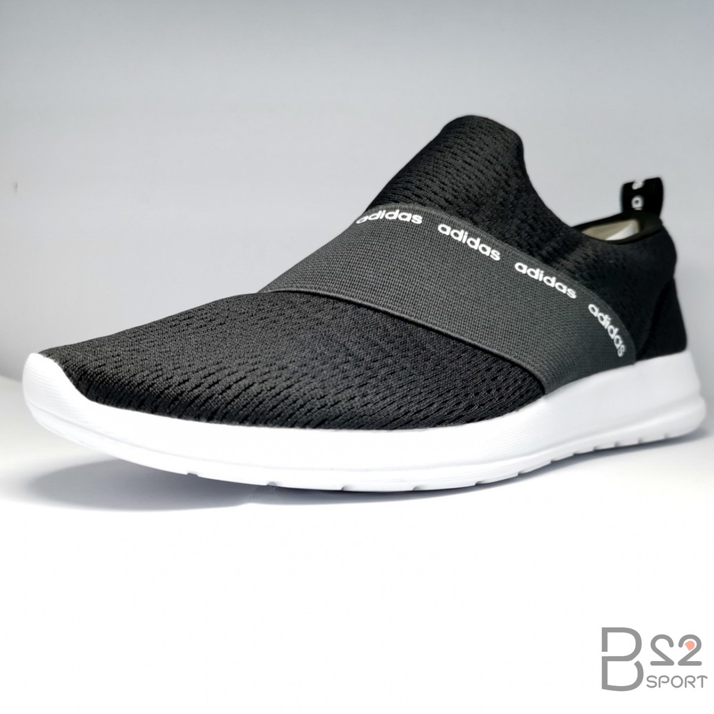 Adidas slip on refine black best sale