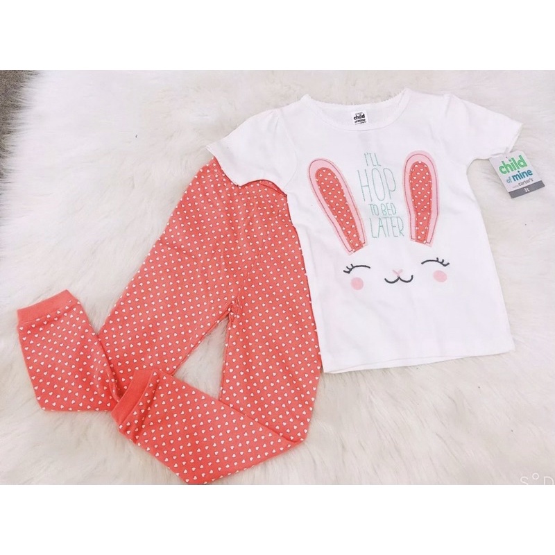 CARTER ชุดเสื้อและกางเกง bunny bunny bunny สําหรับเด็กผู้หญิง