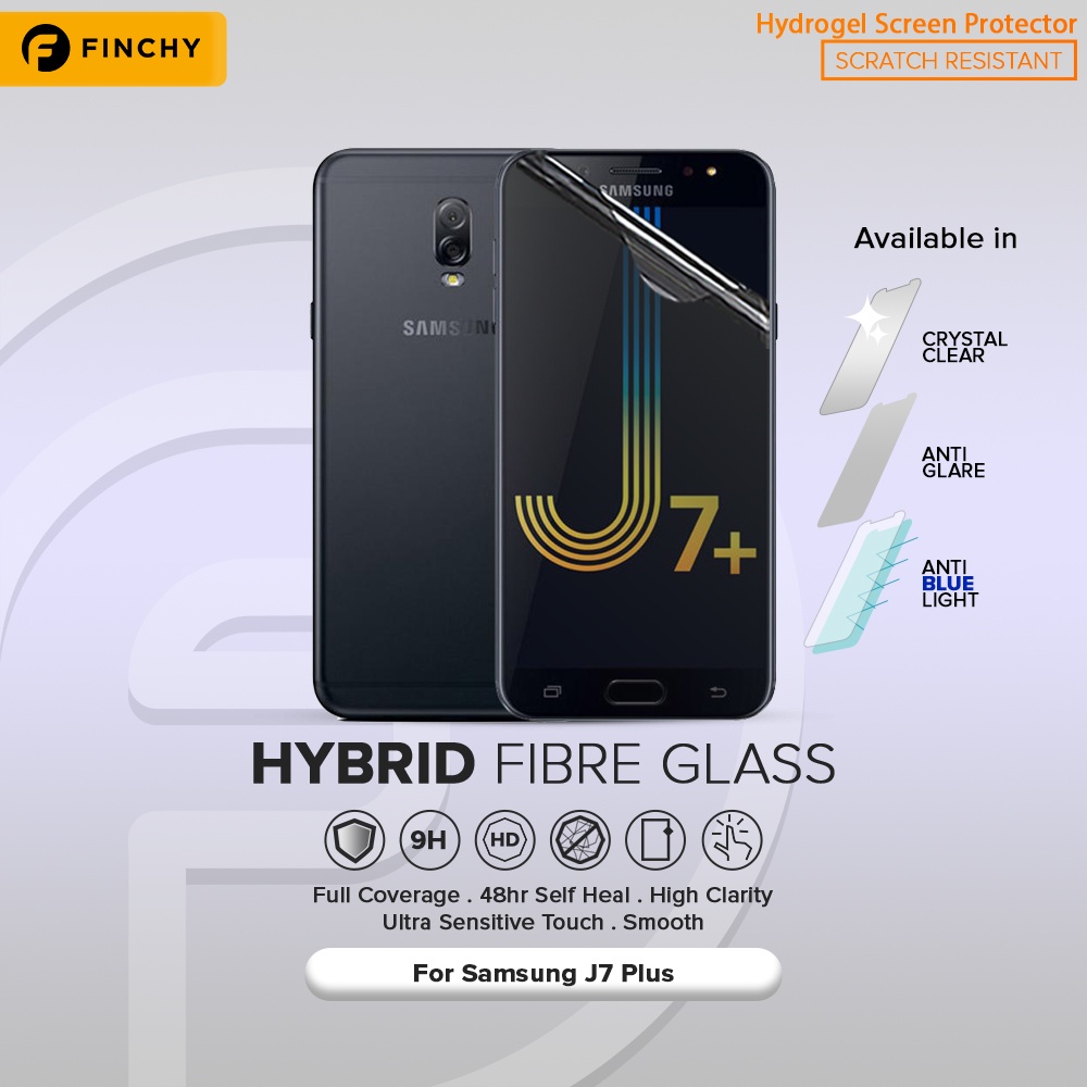 FINCHY Samsung J7 Plus Hydrogel Premium Anti-Break Screen Protector - ด้านหน้า