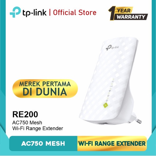 Tp-link RE200 AC750 Wi-Fi Range Extender Repeater การรับประกันอย่างเป็นทางการ