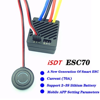 Isdt ESC70 WP 1080 70A แปรงถ่าน (2-3S) มอเตอร์ ESC ควบคุมความเร็วอิเล็กทรอนิกส์ กันน้ํา XT60 ปลั๊ก RC รถ 1:10 1:8