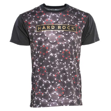 Hard Rock Cafe Mens Casino All Over Chip Tee & HRC แท้ 50% MEGA
