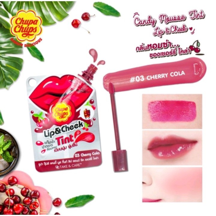 จูปา จุ๊ปส์ แคนดี้ มูส ทินท์ ลิป แอนด์ ชีค Take &amp; Care Chupa Chups Candy Mousse Tint Lip &amp; Cheek 3 gram