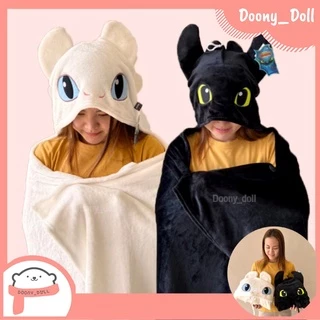 📍ถูกที่สุด!!!📍ผ้าห่มฮู้ด หมอนสอดมือ เขี้ยวกุด Toothless เพลิงนิล เพลิงนวล (ผืนใหญ่ไซส์ผู้ใหญ่) เป็นงานลิขสิทธิ์แท้💯%