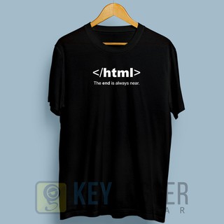 เสื้อยืด พิมพ์ลายโปรแกรมเมอร์ HTML it 104