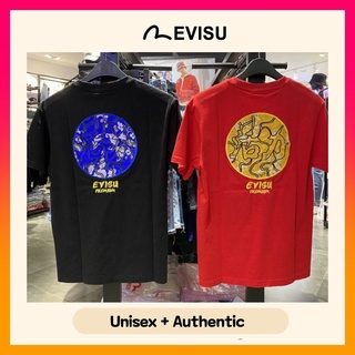 Evisu เสื้อยืด พิมพ์ลาย สดใส เทรนด์สําหรับผู้ชายและผู้หญิงS-5XL