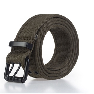 เข็มขัดผู้ชาย ผ้าทอ ทหาร กลยุทธ์ ปุ่มปักหมุด หัวโลหะ Belt  เข็ม เข็มขัดผ้าใบ