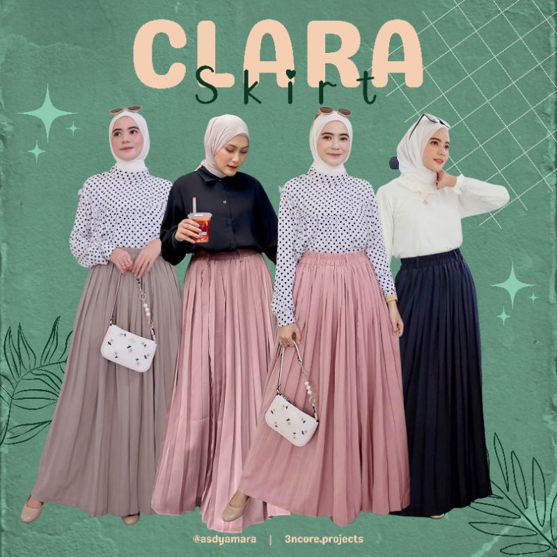 [3NCORE] Clara BASIC PLISKET SKIRT | อสดารา