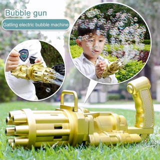 เครื่องเป่าฟองเครื่องทำฟอง Bubble Gun Gatling ฟองสบู่ของเล่น ปืนเป่าฟองใส่ถ่าน✨สุดฮิต