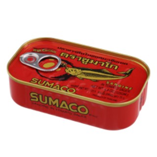 ซูมาโก้ปลาซาร์ดีนในซอสมะเขือเทศ 125 กรัม Sumaco Sardines in Tomato Sauce 125g. อาหารทะเลกระป๋อง พร้อมทาน