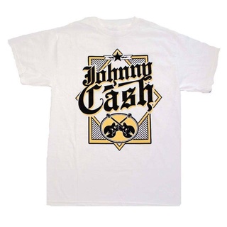 แขนสั้นcrew neckWanyg เสื้อยืดลําลอง แขนสั้น พิมพ์ลาย Johnny Cash Diamond สีขาว สําหรับผู้ชาย เหมาะกับการเล่นกีฬา ของขวั