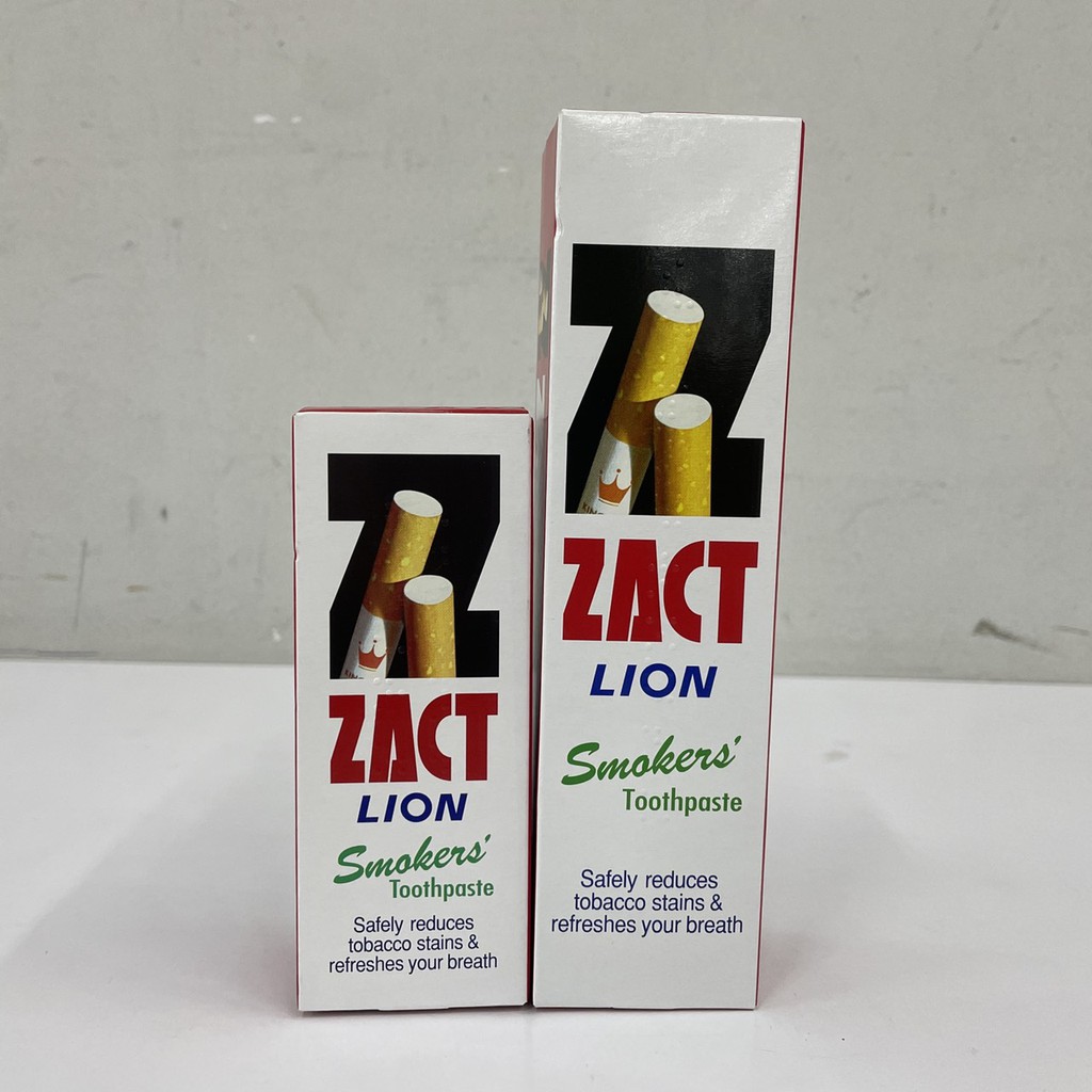 Zact Lion Smoker Toothpaste แซคท์ ไลอ้อน สโมคเกอร์ ผลิตภัณฑ์ยาสีฟันขจัดคราบคราบบุหรี่ 160 กรัม