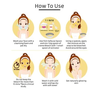 Fem Fairness Naturals Gold Skin Bleach ครีมย้อมหนวด ย้อมคิ้ว