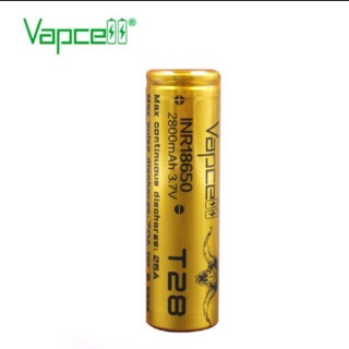 Vapcell INR18650 2800mAh 3.7V T28 gold** 1 ก้อน** ของแท้