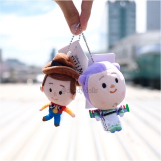 พวงกุญแจ Woody วู้ดดี้ &amp; Buzz Lightyear บัสไลท์เยียร์ หัวโต 3.5นิ้ว Toy Story ทอยสตอรี่