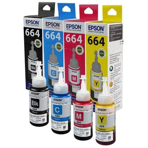 หมีกเติม อิงค์เจ็ท Epson รุ่น T664 (CMYK ) Original สินค้ารวม VAT 7% แล้ว