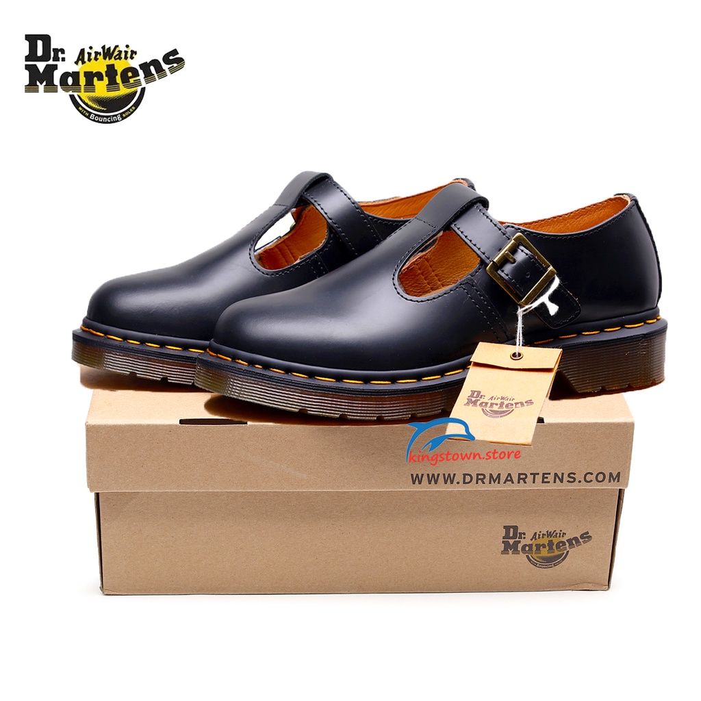 ผู้หญิง Dr Martens T-strap Mary Jane รองเท้าหนัง Low-top Martin หญิง Plus ขนาด 34-45