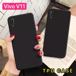 [ส่งจากไทย] Case Vivo V11 เคสโทรศัพท์วีโว่ v11 เคสนิ่ม tpu เคสสีดําสีแดง เคสซิลิโคน สวยและบางมาก