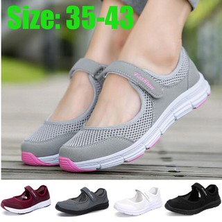 [รองเท้าสตรี 35-43} รองเท้ากีฬา Women flat shoes summer Mom walking shoes comfortable size 35-43#