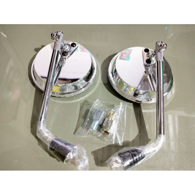 กระจกคลาสสิคYAMAHA/HONDAทรงกลมขาเลส