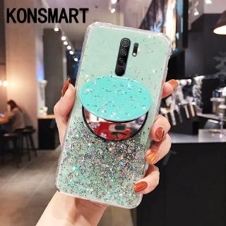 เคสโทรศัพท์เคสมือถือกลิตเตอร์พร้อมกระจกสําหรับ Xiaomi Redmi 9 Redmi 9 2020