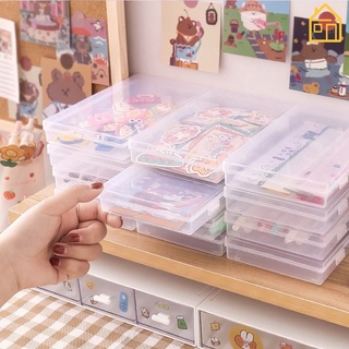 กล่องพลาสติกใสสําหรับใส่ดินสอเครื่องเขียน Memo Organizer