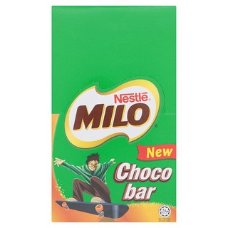 🔥*พร้อมส่ง*🔥 ไมโล ช็อกโกบาร์ ขนมหวานรสช็อกโกแลต 12กรัม x 24 ห่อ Milo Choco Bar Chocolate Flavoured Confectionery 12g x 2