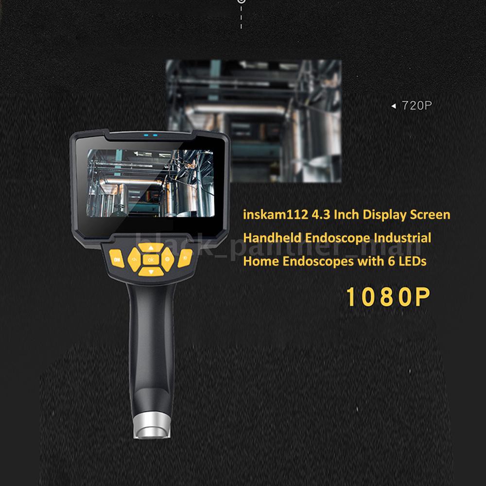 กล้องงูพร้อมจอ 4.3 นิ้ว ขนาดกล้อง 8mm สายยาว 5 m สายแข็ง Snake Camera ...